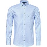 Fynch Hatton - Overhemd - Blauw - 100% Katoen - Lange Mouwen - Button-Down-kraag