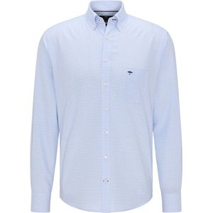Fynch Hatton - Overhemd - Blauw - 100% Katoen - Lange Mouwen - Button-Down-kraag
