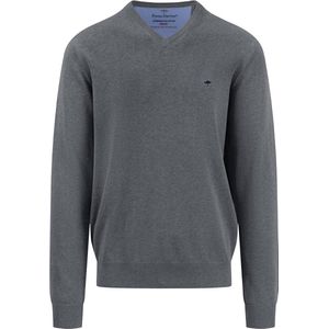 FYNCH HATTON V-Hals TRUI SF 211 - Licht Grijs Katoen Pullover