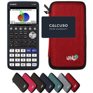 Casio fx-CG50 inclusief een WYNGS beschermhoes in rood en uitgebreide garantie van CALCUSO