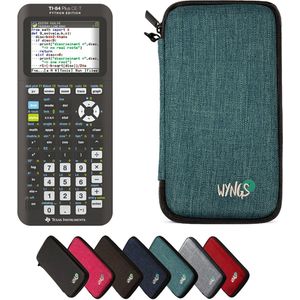 TI-84 Plus Ce -T Python Edition incl. WYNGS Beschermhoes Turkoois - Grafische Rekenmachine - Basis Pakket