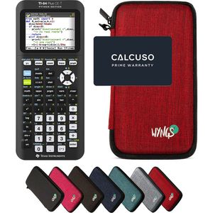 TI-84 Plus Ce -T Python Edition incl. WYNGS Beschermhoes Rood - Grafische Rekenmachine - Basis Pakket