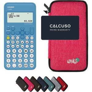 Casio fx-82NL incl. WYNGS Beschermhoes Roze - Wetenschappelijke Rekenmachine - Basis Pakket