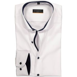 ETERNA - Overhemd - Wit - 100% Katoen - Haifisch Kraag - Lange Mouwen