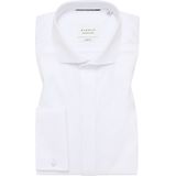 ETERNA - Slim Fit - Overhemd - Wit - Dubbele Manchet - Strijkvrij