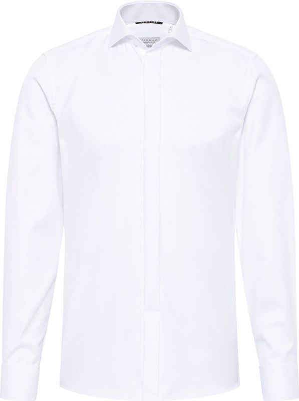ETERNA - Slim Fit - Overhemd - Wit - Dubbele Manchet - Strijkvrij