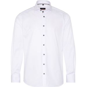 ETERNA - Overhemd - Wit - Katoen - Modern Fit - Lange Mouwen