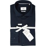 ETERNA - Modern Fit Overhemd - Donkerblauw - Jersey - Strijkvriendelijk