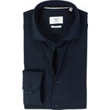ETERNA - Modern Fit Overhemd - Donkerblauw - Jersey - Strijkvriendelijk