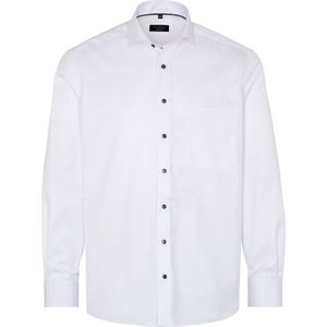 ETERNA - Comfort Fit - Overhemd - Wit - Twill - Strijkvrij