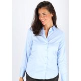 ETERNA - Damesblouse - Lichtblauw - Katoen - Strijkvriendelijk