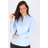 ETERNA - Damesblouse - Lichtblauw - Katoen - Strijkvriendelijk