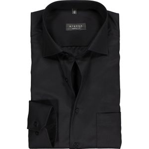 ETERNA - Overhemd - Zwart - 100% Katoen - Kent Kraag