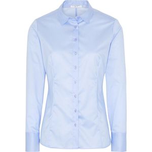 ETERNA - Blouse - Lichtblauw - Korte Mouwen - Slim Fit