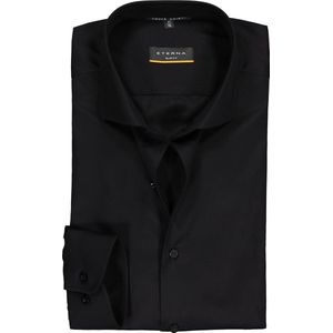 Eterna - Slim Fit Overhemd - Blauw - Twill - Lange Mouwen