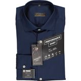 ETERNA - Slim Fit Overhemd - Blauw - Lyocell - Strijkvriendelijk