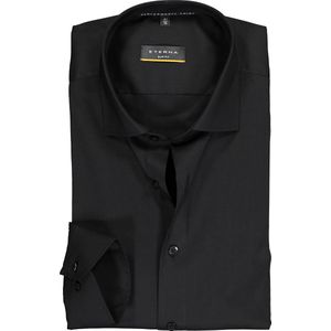 ETERNA - Slim Fit Overhemd - Blauw - Lyocell - Strijkvriendelijk