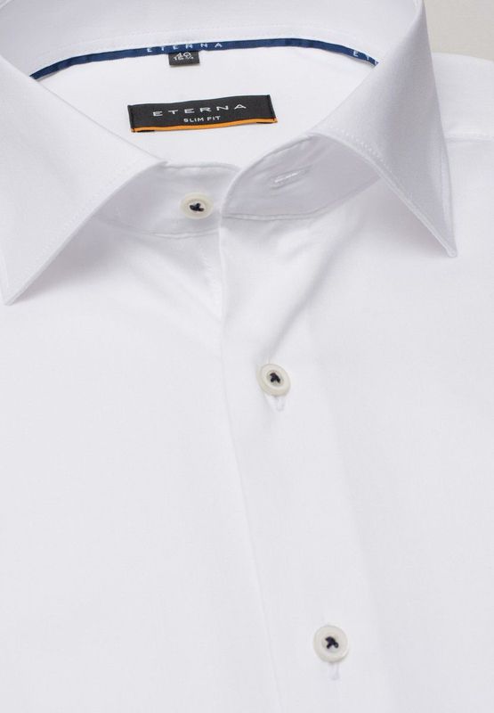 ETERNA - Slim Fit Overhemd - Blauw - Lyocell - Lange Mouwen