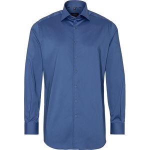 ETERNA - Modern Fit Overhemd - Donkerblauw - Superstretch Lyocell
