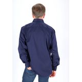 ETERNA - 1863 - Modern Fit Overhemd - Donkerblauw - 2-Ply Twill - Strijkvrij