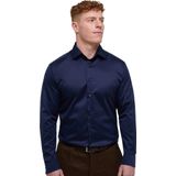 ETERNA - 1863 - Modern Fit Overhemd - Donkerblauw - 2-Ply Twill - Strijkvrij