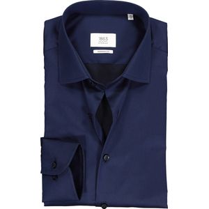 ETERNA - 1863 - Overhemd - Donkerblauw - 100% Katoen - Strijkvrij