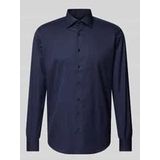 ETERNA - Modern Fit - Overhemd - Donkerblauw - 100% Katoen - Strijkvrij