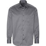 ETERNA - Comfort Fit Overhemd - Antraciet Grijs - Katoen - Strijkvrij