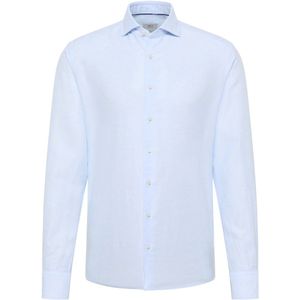 ETERNA 1863 Linnen Overhemd hemelsblauw, Effen