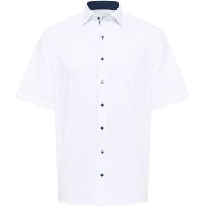 ETERNA - Comfort Fit Overhemd - Korte Mouw - Wit - 100% Katoen - Strijkvrij
