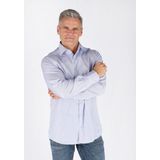 ETERNA - 1863 - Overhemd - Blauw met Wit Gestreept - Modern Fit - Premium 2-ply Twill