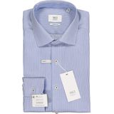 ETERNA - 1863 - Overhemd - Blauw met Wit Gestreept - Modern Fit - Premium 2-ply Twill