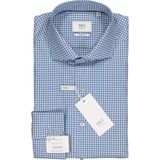 ETERNA - 1863 - Overhemd - Blauw met Wit Geruit - Modern Fit - Premium 2-ply Twill