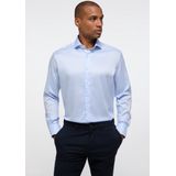 ETERNA - Modern Fit Overhemd - Lichtblauw - Strijkvriendelijk - 56% Lyocell, 40% Katoen, 4% Elastaan