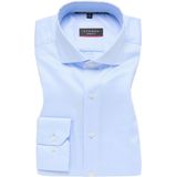 ETERNA - Modern Fit Overhemd - Lichtblauw - Strijkvriendelijk - 56% Lyocell, 40% Katoen, 4% Elastaan