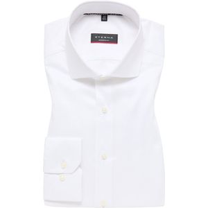 ETERNA - Modern Fit - Overhemd - Wit - Structuurweving, Easy Iron