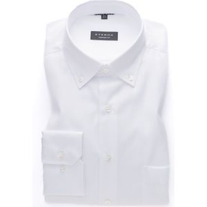 ETERNA - Comfort Fit Overhemd - Wit - Twill - Strijkvrij