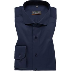 ETERNA - Slim Fit Overhemd - Wit - Twill - Lange Mouwen
