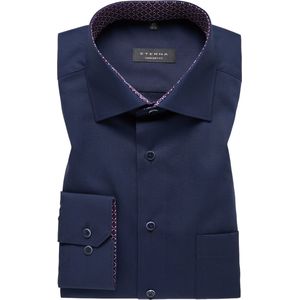 ETERNA - Oxford - Overhemd - Donkerblauw - Strijkvrij - Boordmaat 48