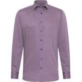 ETERNA modern fit overhemd overhemd, twill, rood, wit en blauw dessin