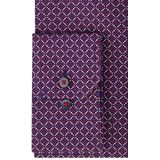 ETERNA modern fit overhemd overhemd, twill, rood, wit en blauw dessin