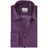 ETERNA modern fit overhemd overhemd, twill, rood, wit en blauw dessin