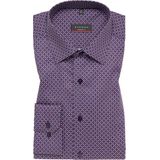 ETERNA modern fit overhemd overhemd, twill, rood, wit en blauw dessin