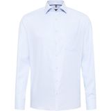 ETERNA - Modern Fit - Overhemd - Lichtblauw - Structuurweving - Strijkvrij