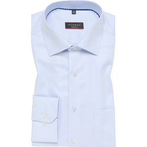 ETERNA - Modern Fit - Overhemd - Lichtblauw - Structuurweving - Strijkvrij