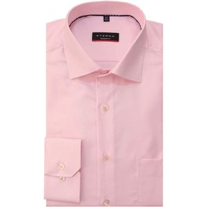ETERNA - Modern Fit - Overhemd - Licht Roze - Structuurweving - Strijkvrij