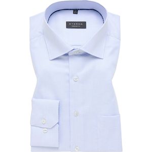 ETERNA - Comfort Fit Overhemd - Lichtblauw - 100% Katoen - Strijkvrij
