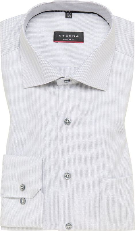 Eterna - Overhemd - Lichtblauw - Katoen - Strijkvrij