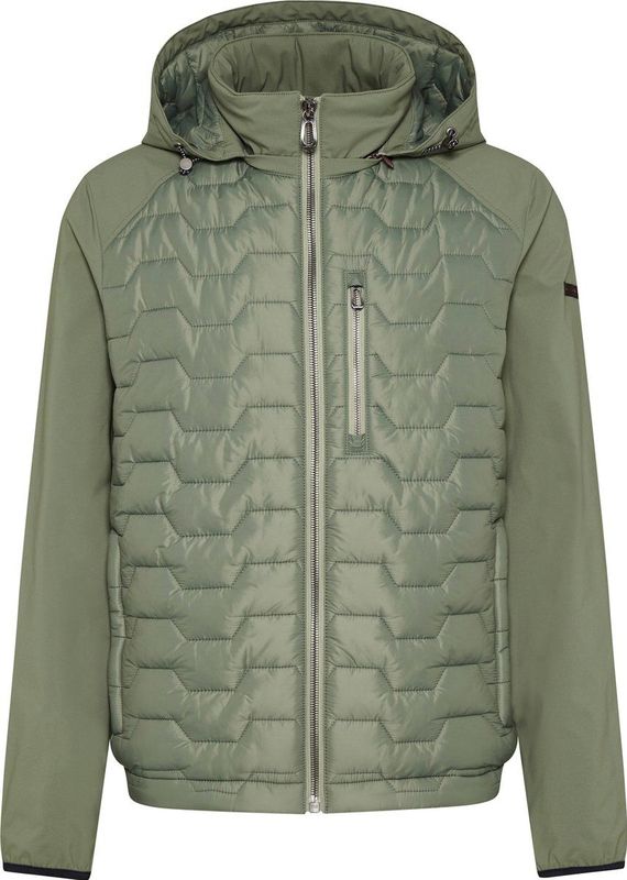 Bugatti Tussenjas - Groen - 100% Polyester - Wijde Fit