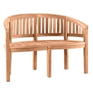Gartensitzbank in Bananenform, 120 cm, Teak 11020012